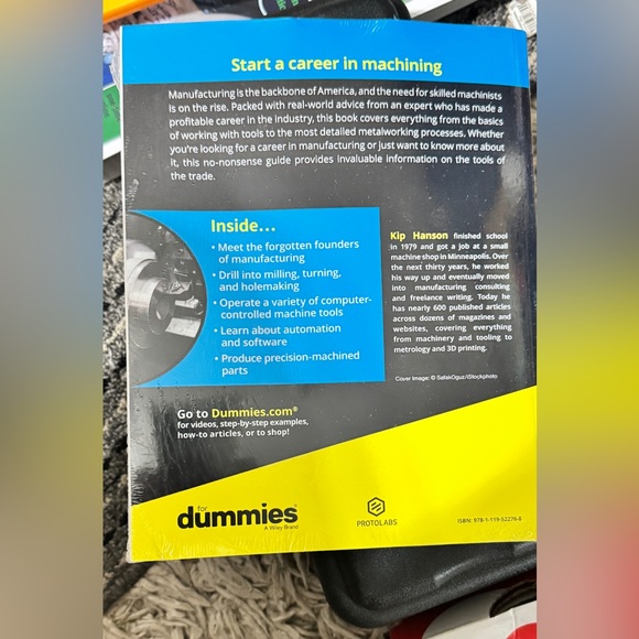 MACHINING FOR DUMMIES Textbook Brand New in Plastic - Picture 3 of 3